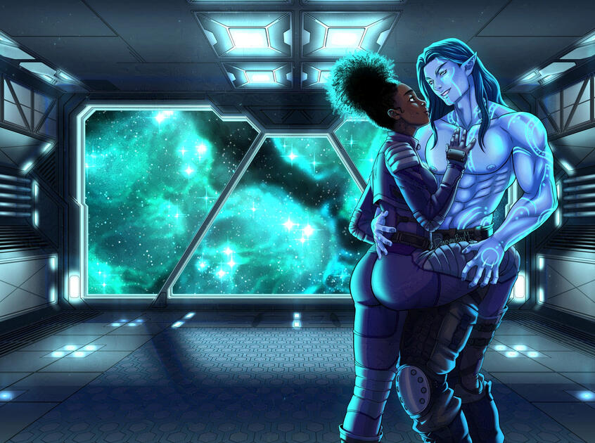 Cover artwork for "The Infinite Series" prequel - "Entwined Fates". A sweet, action packed novel by the author duo Tiffany Roberts.