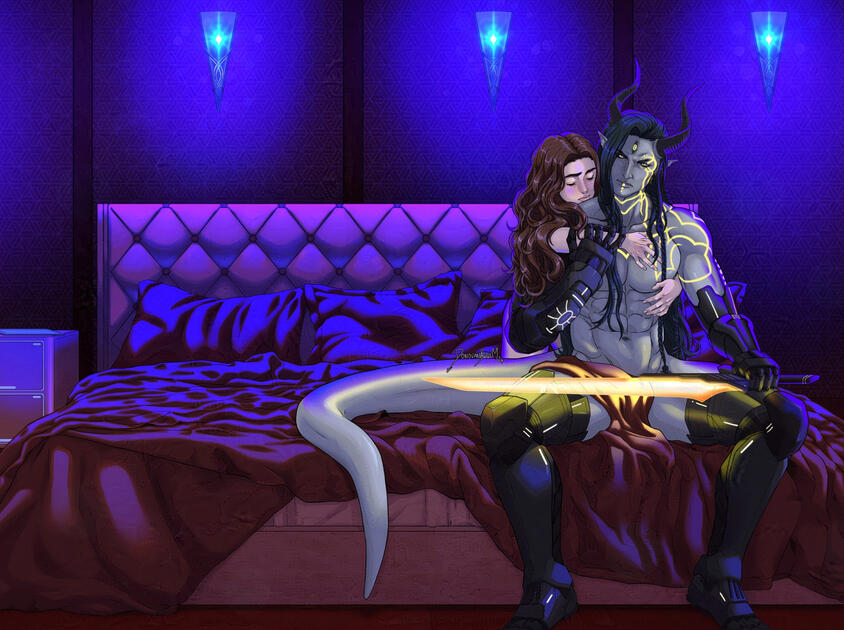 Cover artwork commission for the wonderful author duo - Tiffany Roberts - for the 3rd book in the series "The Infinite City".